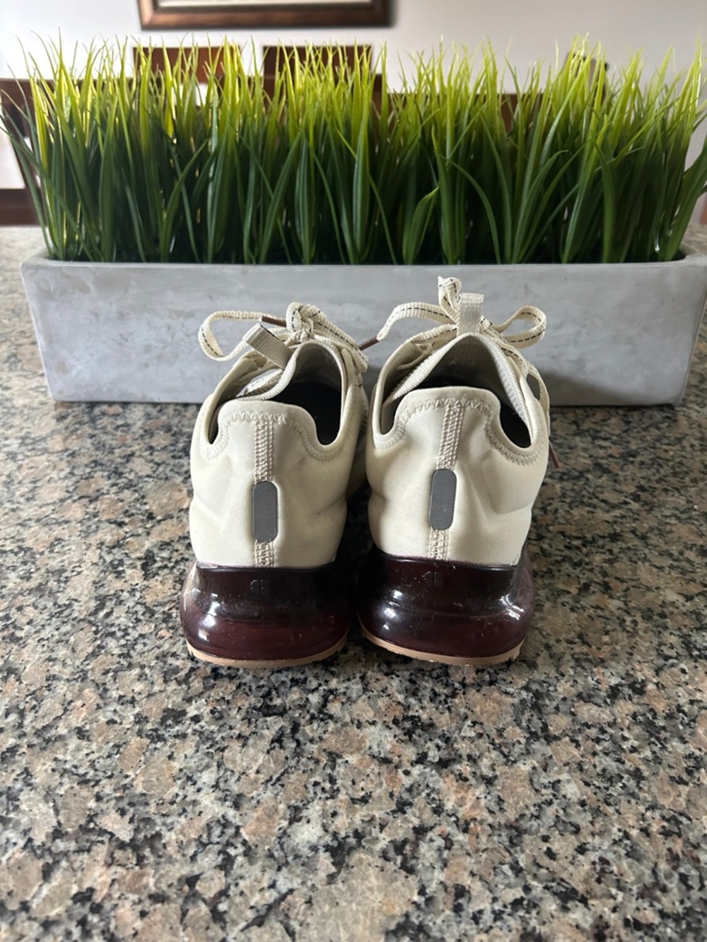 Women’s Neutral Beige Athletic Sneakers with Brown Accent - Picture 4 of 7